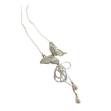 Zircon Pearls Necklace Ladies Clavicle Chain Necklace