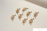 Zircon Leaf Pendant DIY Ear Stud Accessories