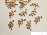 Zircon Leaf Pendant DIY Ear Stud Accessories