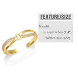 Zircon Leopard Head Bracelets Stainless Steel Twist Buckle Nail Bracelet