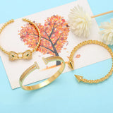 Zircon Leopard Head Bracelets Stainless Steel Twist Buckle Nail Bracelet