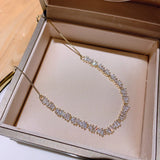 Zircon Pulling Adjustable Diamond Net Red Necklace Choker Clavicle