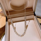 Zircon Pulling Adjustable Diamond Net Red Necklace Choker Clavicle