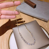 Zircon Pulling Adjustable Diamond Net Red Necklace Choker Clavicle