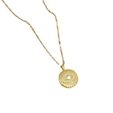 Zircon Evil Eye Necklace Stainless Steel Wedding Jewelry