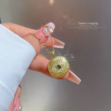 Zircon Evil Eye Necklace Stainless Steel Wedding Jewelry