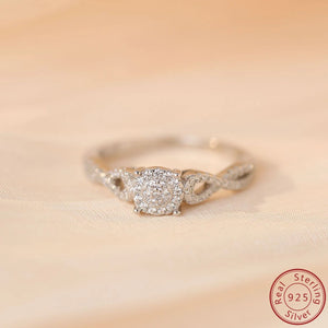 S925 Sterling Silver Infinite Symbol Ring Minimalist Jewelry