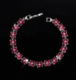 Zircon S925 Sterling Silver Bracelet Sapphire Emerald Gemstone Bangle