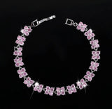 Zircon S925 Sterling Silver Bracelet Sapphire Emerald Gemstone Bangle