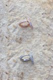 Zircon Stone Ring & Diary Earrings Set