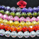 Zircon Stones Faceted Round Beads Loose Gemstones For Jewelry Making