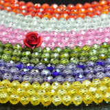 Zircon Stones Faceted Round Beads Loose Gemstones For Jewelry Making