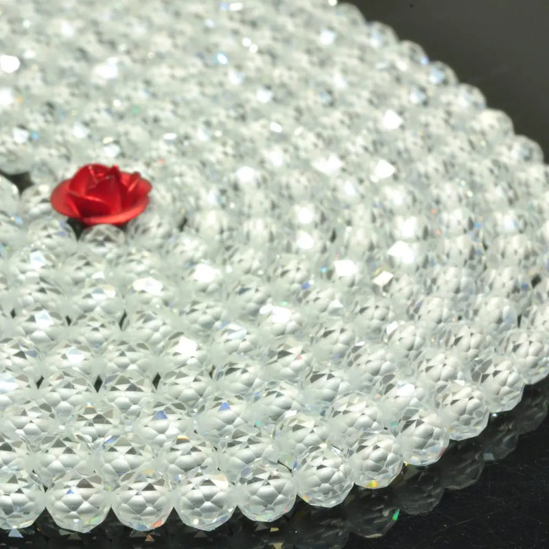 Zircon Stones Faceted Round Beads Loose Gemstones For Jewelry Making