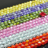 Zircon Stones Faceted Round Beads Loose Gemstones For Jewelry Making