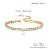 Zircon Tennis Anklet Crystal Bracelet Leg Chain Beach Jewelry