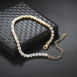 Zircon Tennis Anklet Iced Out Crystal Bracelet Leg Chain Beach Jewelry