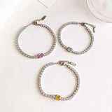 Zircon Tennis Bracelet CZ Charm Wedding Party Jewelry