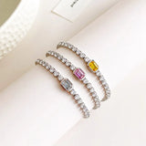 Zircon Tennis Bracelet CZ Charm Wedding Party Jewelry
