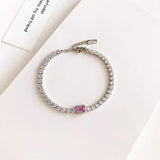 Zircon Tennis Bracelet CZ Charm Wedding Party Jewelry