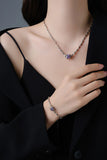 Vintage Thai Silver Zircon Crystal Bracelet