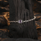 Vintage Thai Silver Zircon Crystal Bracelet