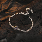 Vintage Thai Silver Zircon Crystal Bracelet