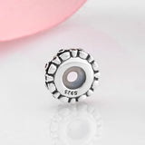 Zircon Inlaid Silver Beaded Bracelet DIY Accessories