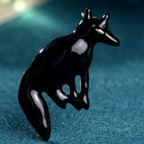 Fox Shape Animal Brooches Christmas Enamel Hijab Scarf Pin