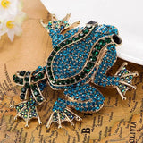 Vintage Frog Brooch Men Jewelry Rhinestone Women Wedding Pin