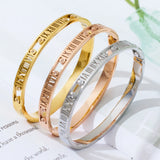 Zlxgirl Stainless Steel Bangle for Women African Dubai Silver Bangle