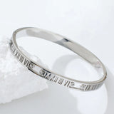 Zlxgirl Stainless Steel Bangle for Women African Dubai Silver Bangle