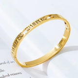Zlxgirl Stainless Steel Bangle for Women African Dubai Silver Bangle