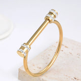 Zlxgirl 316L Stainless Steel Bangle for Women Bridal Jewelry