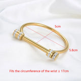 Zlxgirl 316L Stainless Steel Bangle for Women Bridal Jewelry