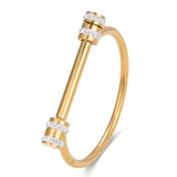 Zlxgirl 316L Stainless Steel Bangle for Women Bridal Jewelry