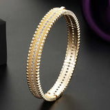 Rose Silver Zircon Women's Wedding Bangle