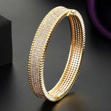 Rose Silver Zircon Women's Wedding Bangle