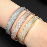 Rose Silver Zircon Women's Wedding Bangle