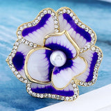 Zlxgirl Enamel Flower Brooches For Kids Women Party Hats Accessories