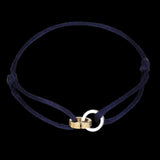Lace Up Chain Bracelet Ribbon Lace Stainless Steel