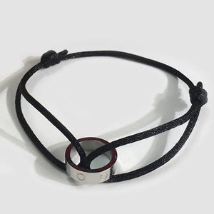 Zlxgirl Stainless Steel Bracelet Ribbon Lace Up Chain Bracelet