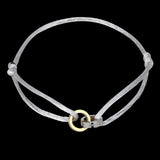 Lace Up Chain Bracelet Ribbon Lace Stainless Steel