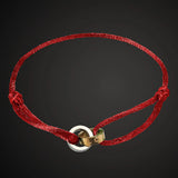 Lace Up Chain Bracelet Ribbon Lace Stainless Steel