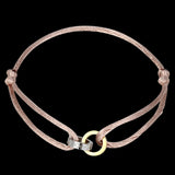 Lace Up Chain Bracelet Ribbon Lace Stainless Steel