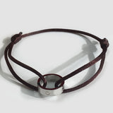 Zlxgirl Stainless Steel Bracelet Ribbon Lace Up Chain Bracelet