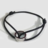 Zlxgirl Stainless Steel Bracelet Ribbon Lace Up Chain Bracelet