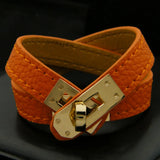 Zlxgirl High mixec Letter PU Leather Punk Stainless Steel Bracelets Bangle
