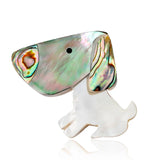 Real Shell Dog Pin Brooch for Men and Women