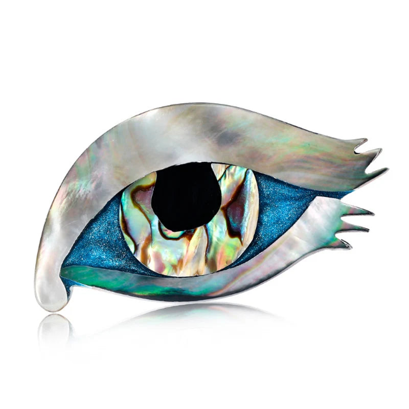Shell Eye Shape Brooches for Men Women Kids