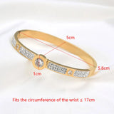 CZ Zirconia Women's Bangle Wedding Bridal Jewelry Stainless Steel
